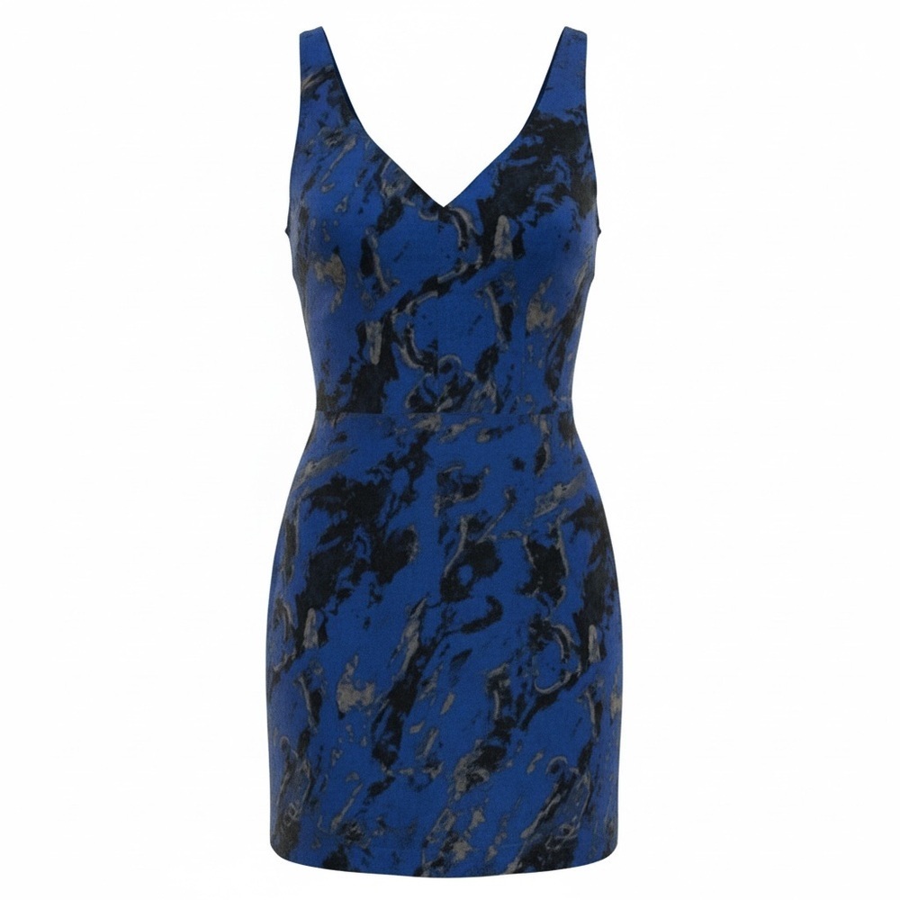 Silence + Noise NWT blue/black low back mini dress, size 6